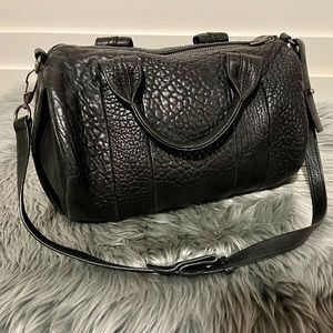 Alexander Wang Rocco Duffle, Pebbled Black Leather